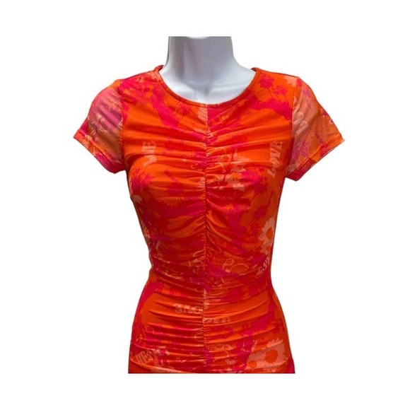 Princess Polly Graphic Colorful Bright Mesh Midi Dress Size 2 New - Picture 5 of 8